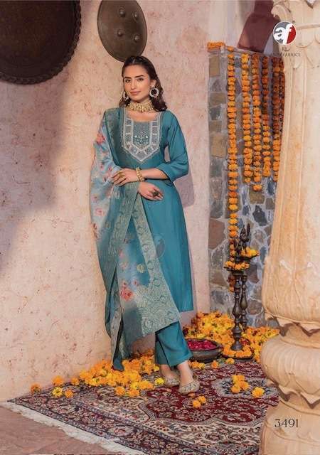 Anju Fabrics Sangeet Vol 5 Pure Viscose With Jacquard Digital Print Dupatta Heavy Designer Suit