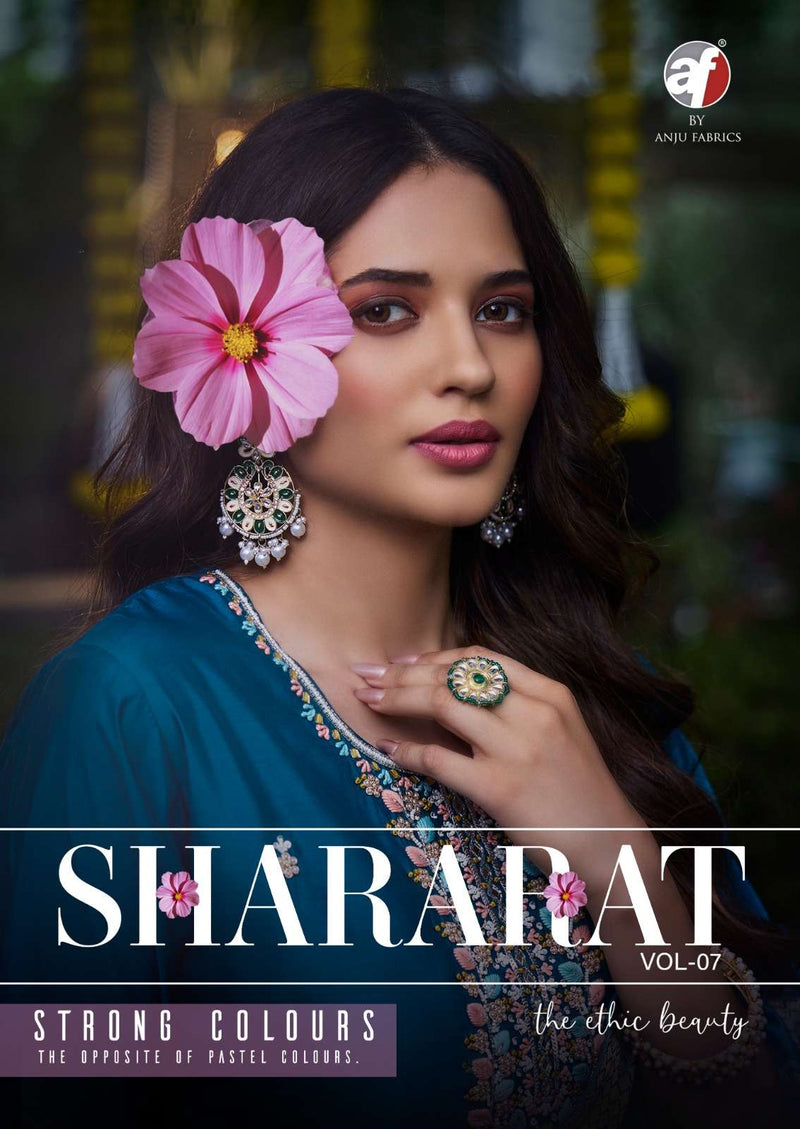 Anju Fabrics Shararat Vol 7 Viscose Modal Fancy Designer Kurti Combo Set