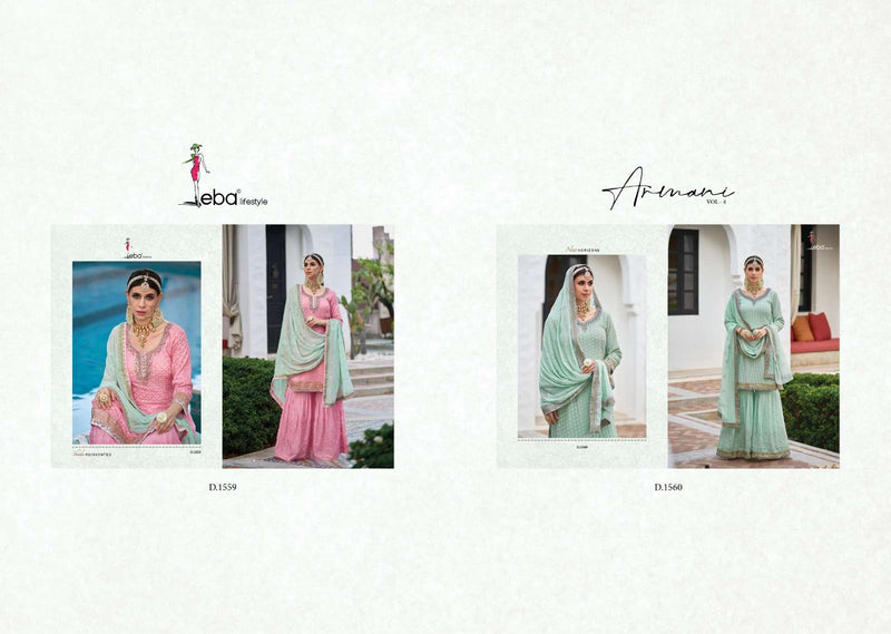 Armani Vol 4 By Eba Lifestyle Georgette Sharara Style Salwar Kameez