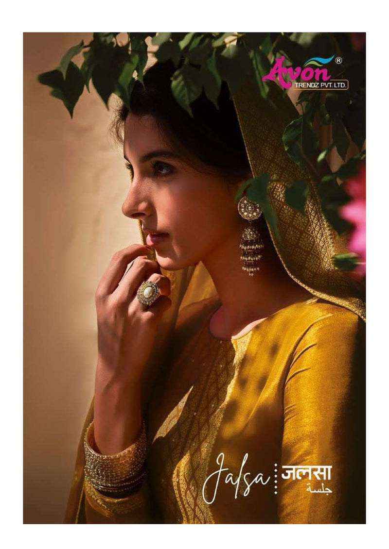 Avon Trendz Jalsa Bemberg Russian Silk Designer Party Wear Salwar Suit