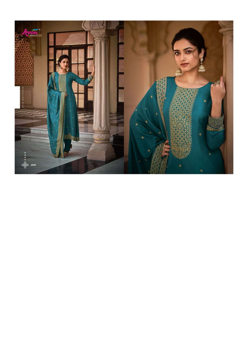Avon Trendz Jalsa Bemberg Russian Silk Designer Party Wear Salwar Suit