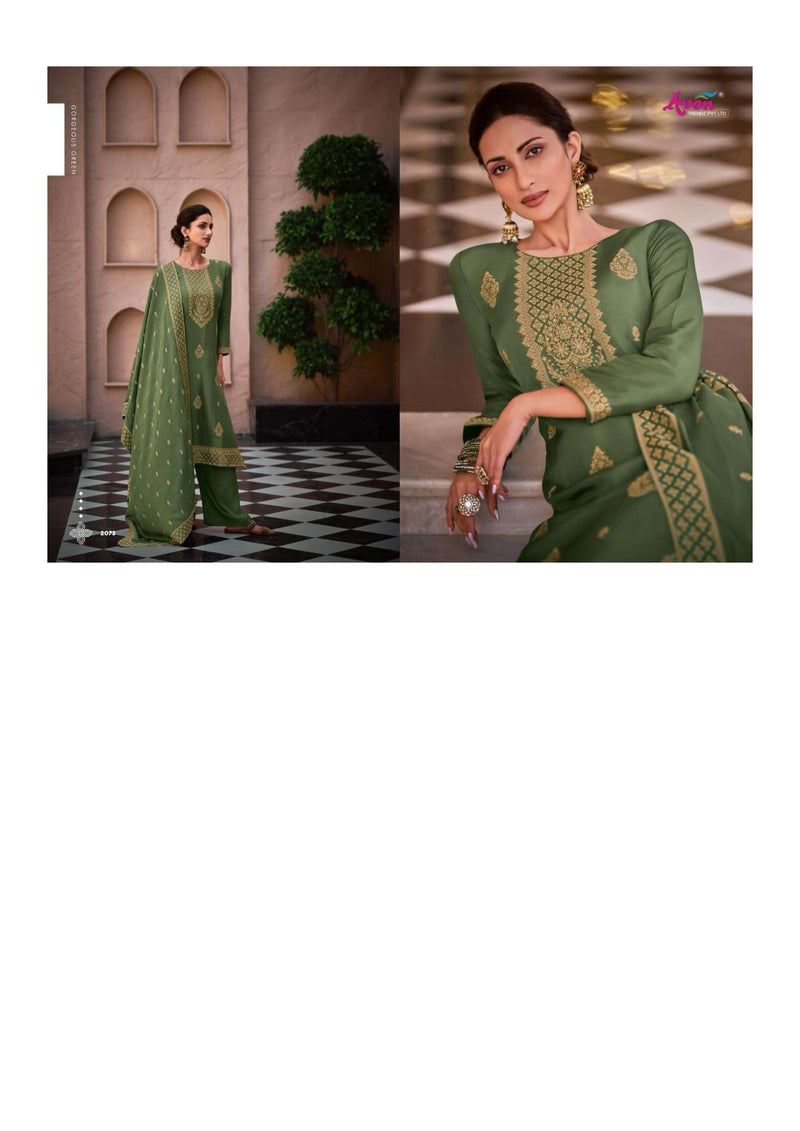Avon Trendz Jalsa Bemberg Russian Silk Designer Party Wear Salwar Suit