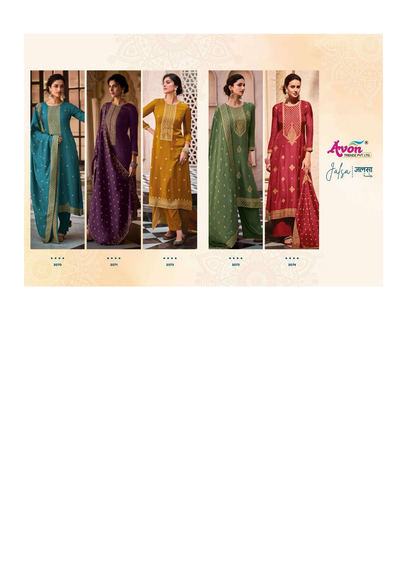 Avon Trendz Jalsa Bemberg Russian Silk Designer Party Wear Salwar Suit