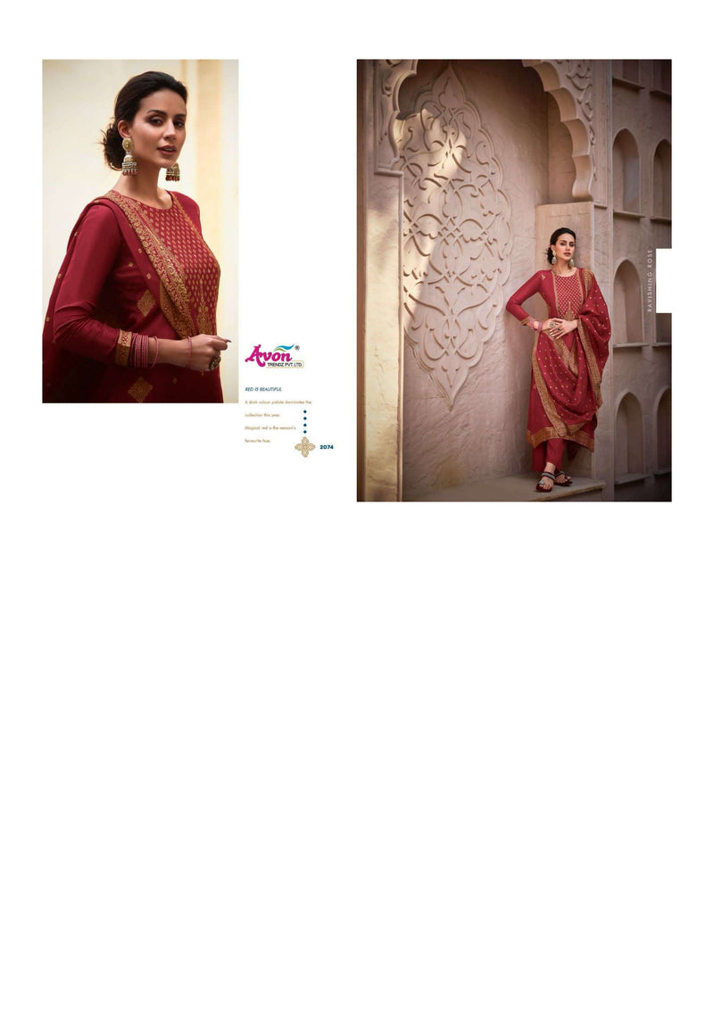 Avon Trendz Jalsa Bemberg Russian Silk Designer Party Wear Salwar Suit