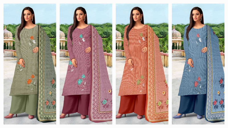 Radhika Creation Azara 1026 Cotton Designer Print With Fancy Emroidery Unstitched Salwar Suit