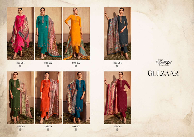Belliza Designer Gulzaar Amazing Work Cotton Dress