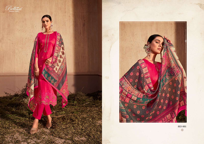 Belliza Designer Gulzaar Amazing Work Cotton Dress