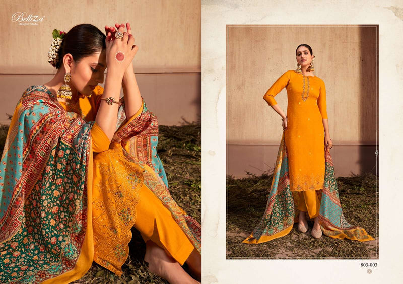 Belliza Designer Gulzaar Amazing Work Cotton Dress
