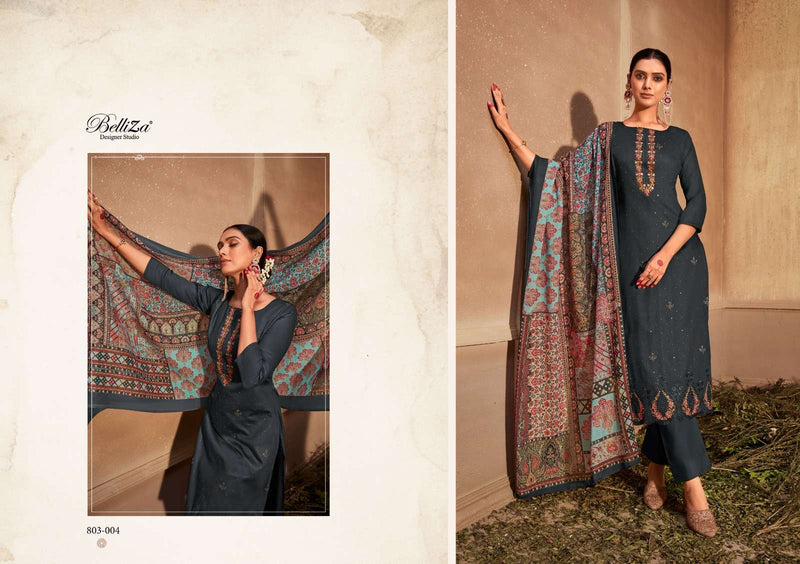 Belliza Designer Gulzaar Amazing Work Cotton Dress