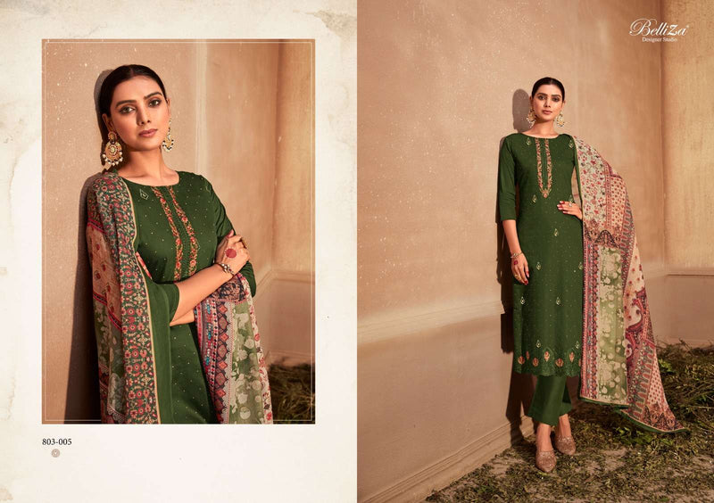 Belliza Designer Gulzaar Amazing Work Cotton Dress