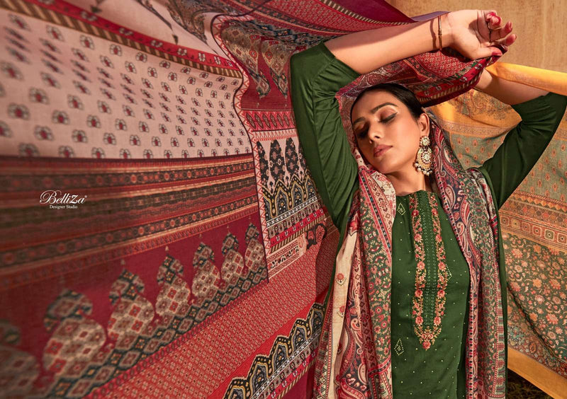 Belliza Designer Gulzaar Amazing Work Cotton Dress