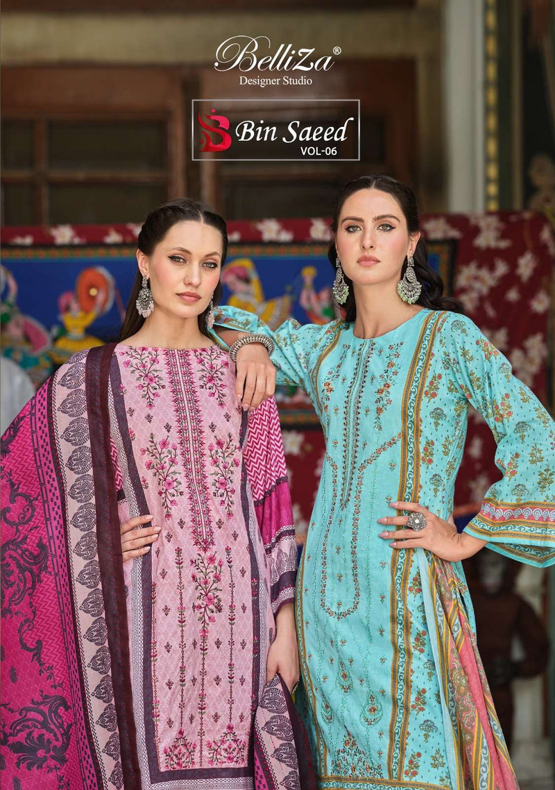 Belliza Designer Studio Bin Saeed Vol 6 Cotton Digital Print Salwar Suit