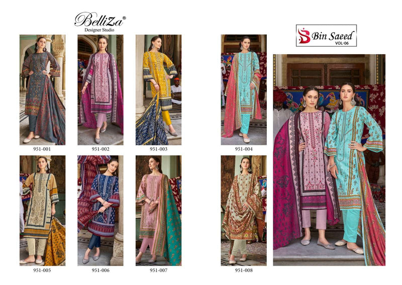 Belliza Designer Studio Bin Saeed Vol 6 Cotton Digital Print Salwar Suit