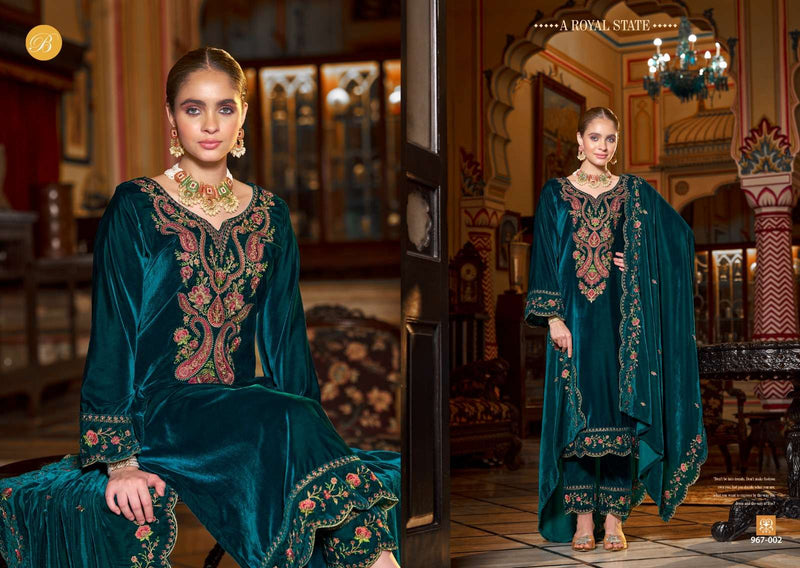 Belliza Designer Studio Gulzaar Velvet Heavy Embroidery Work Fancy Suit
