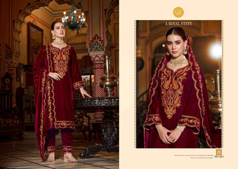 Belliza Designer Studio Gulzaar Velvet Heavy Embroidery Work Fancy Suit