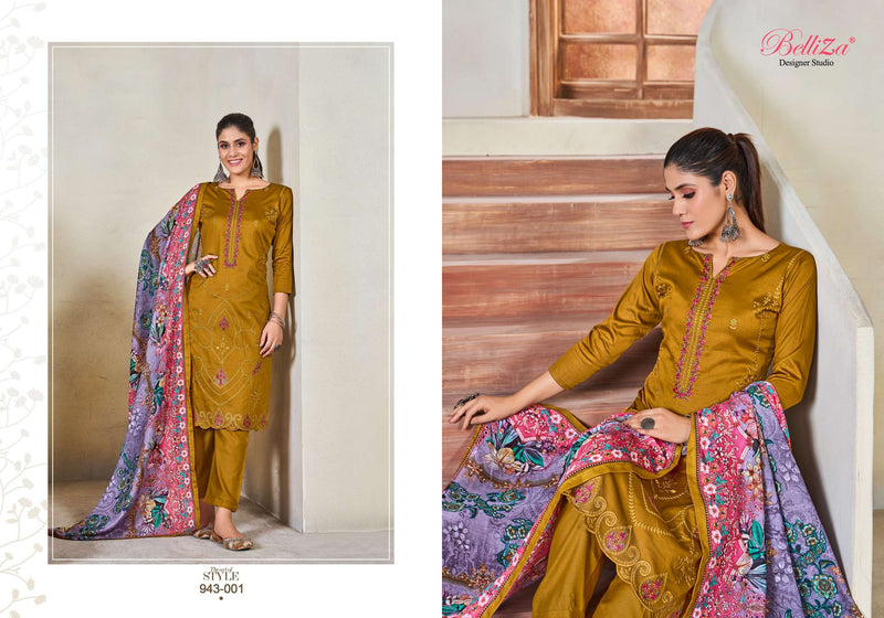 Belliza Designer Studio Jashn E Ishq Vol 10 Jam Cotton Heavy Embroidery Work Designer Salwar Suit