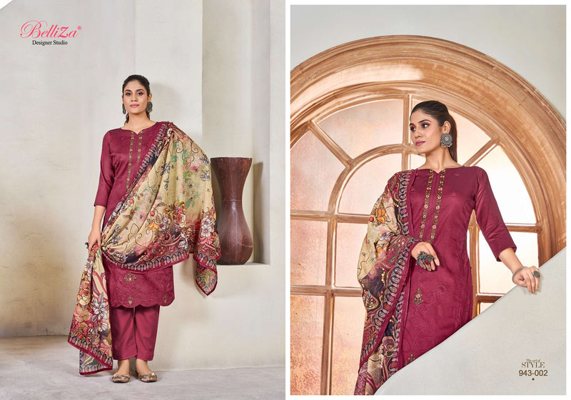 Belliza Designer Studio Jashn E Ishq Vol 10 Jam Cotton Heavy Embroidery Work Designer Salwar Suit
