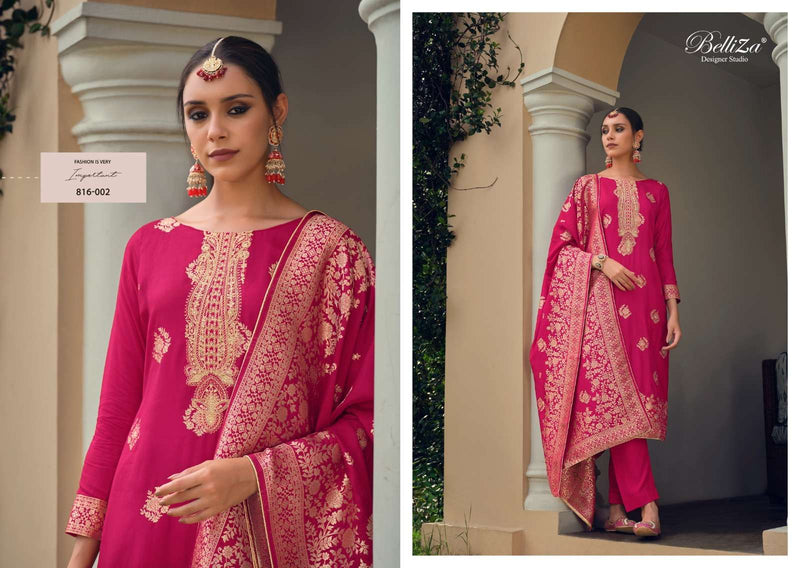 Belliza Designer Studio Lashkara Viscose Dola Jaquard Heavy Embroidery Designer Salwar Suit