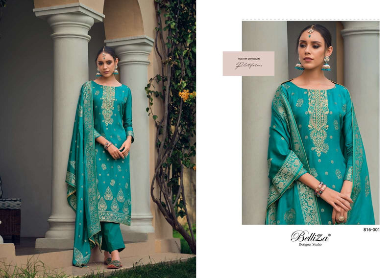 Belliza Designer Studio Lashkara Viscose Dola Jaquard Heavy Embroidery Designer Salwar Suit