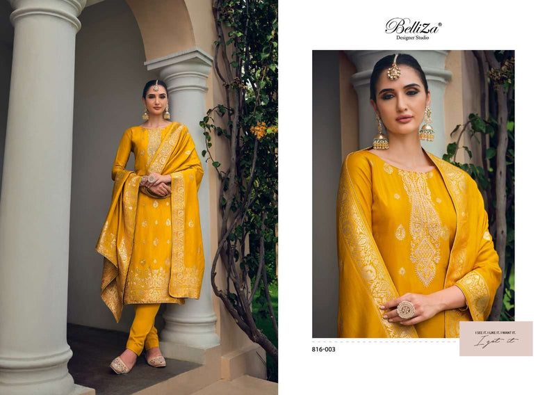 Belliza Designer Studio Lashkara Viscose Dola Jaquard Heavy Embroidery Designer Salwar Suit