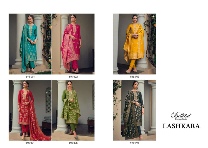 Belliza Designer Studio Lashkara Viscose Dola Jaquard Heavy Embroidery Designer Salwar Suit