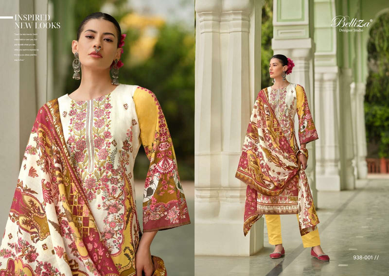 Belliza Designer Studio Naira Vol 60 Cotton Digital Prints With Exclusive Heavy Embroidery Work Suit