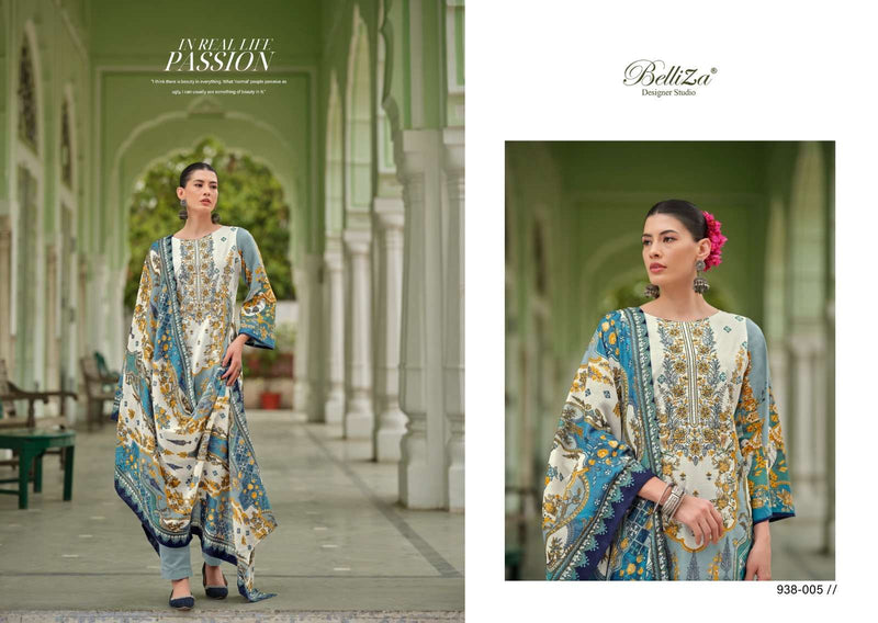 Belliza Designer Studio Naira Vol 60 Cotton Digital Prints With Exclusive Heavy Embroidery Work Suit