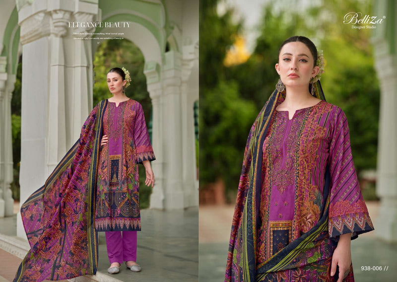 Belliza Designer Studio Naira Vol 60 Cotton Digital Prints With Exclusive Heavy Embroidery Work Suit