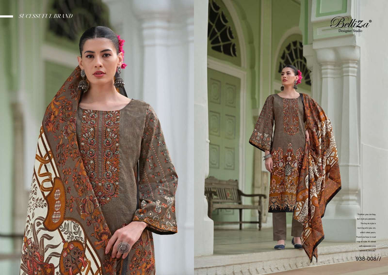 Belliza Designer Studio Naira Vol 60 Cotton Digital Prints With Exclusive Heavy Embroidery Work Suit