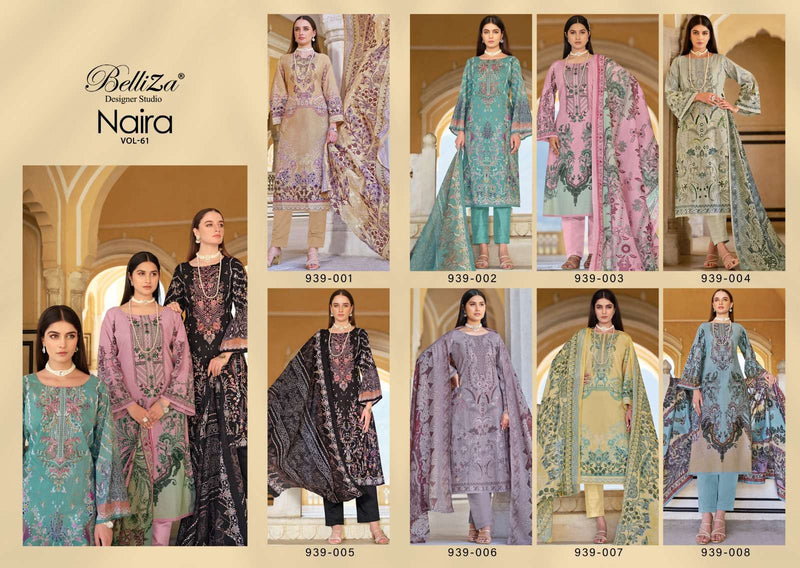 Belliza Designer Studio Naira Vol 61 Cotton Digital Prints With Embroidery Unstitched Salwar Suit