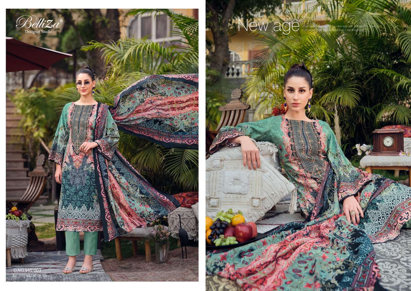 Belliza Designer Studio Naira Vol 64 Cotton Digital Print Designer Salar Suit