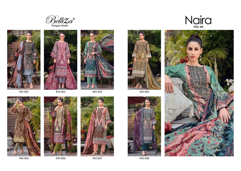 Belliza Designer Studio Naira Vol 64 Cotton Digital Print Designer Salar Suit
