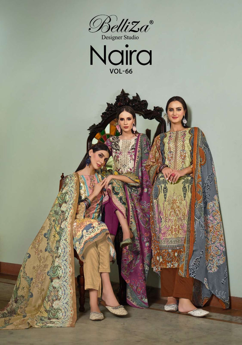 Belliza Designer Studio Naira Vol 66 Cotton Digital Print Designer Salwar Suit