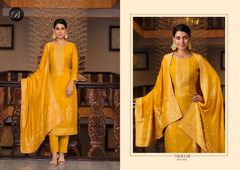 Belliza Designer Studio Nikhaar Muslin Jacquard Fancy Salwar Suit