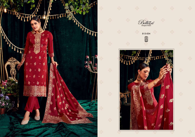 Belliza Designer Studio Rang Veda Dola Jaquard Heavy Embroidery Work Festiv Wear Salwar Suit
