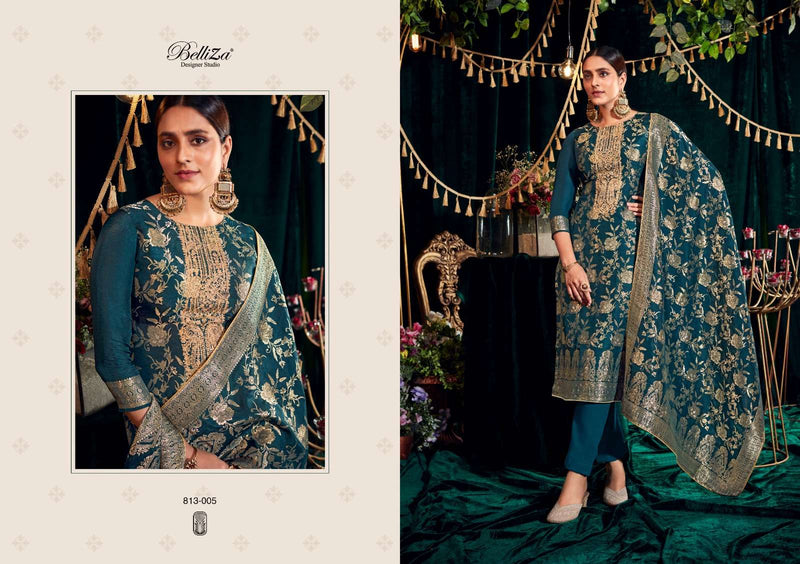 Belliza Designer Studio Rang Veda Dola Jaquard Heavy Embroidery Work Festiv Wear Salwar Suit