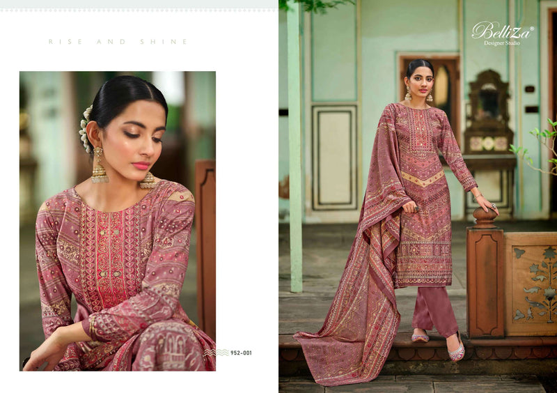 Belliza Designer Studio Shayoni  Viscose Muslin Digital Prints Fancy Salwar Suit