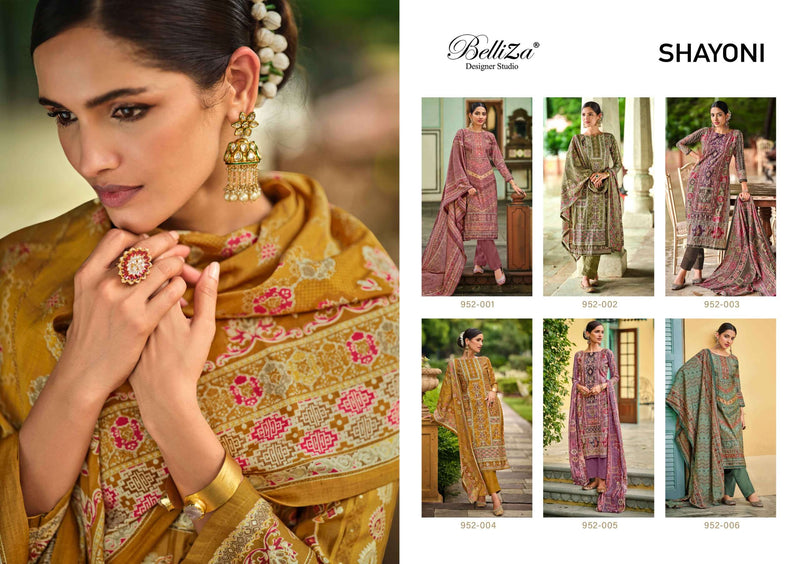Belliza Designer Studio Shayoni  Viscose Muslin Digital Prints Fancy Salwar Suit