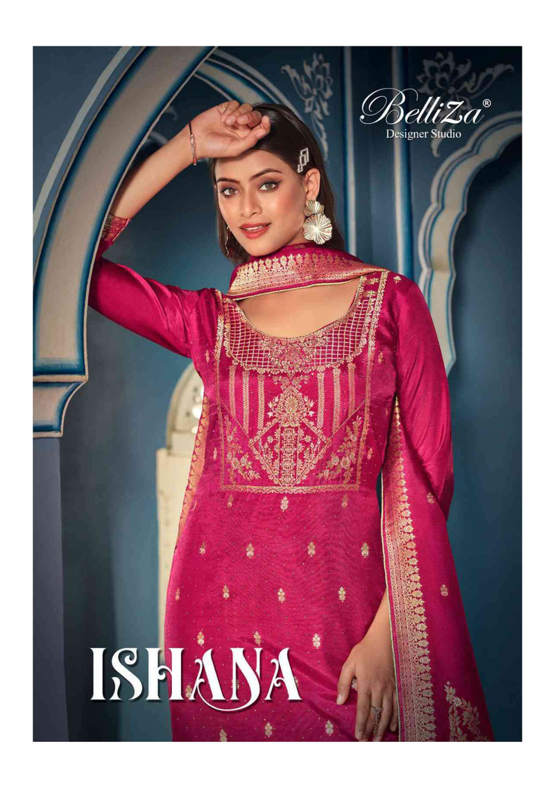 Belliza Designer Studio Ishana Dola Jacquard Designer Party Wear Salwar Kameez