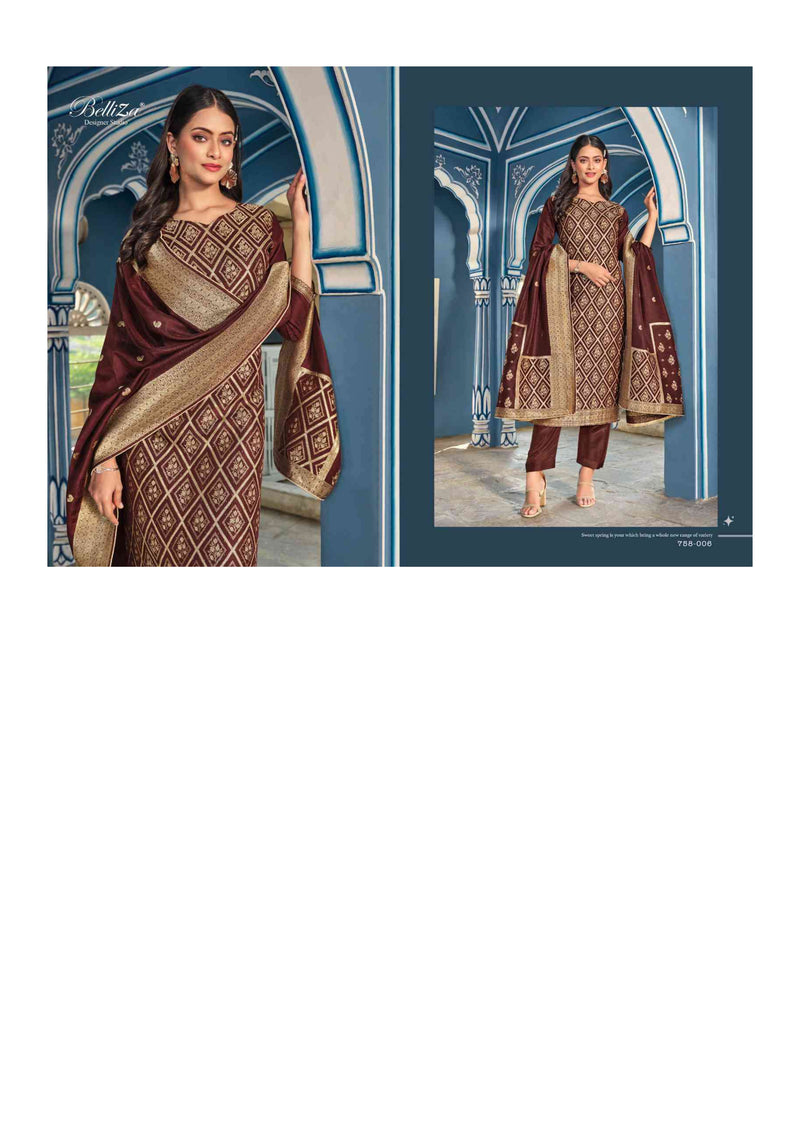 Belliza Designer Studio Ishana Dola Jacquard Designer Party Wear Salwar Kameez