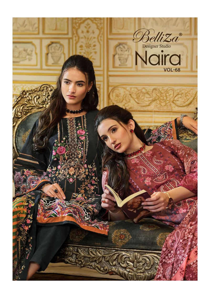 Belliza Designer Studio Naira Vol 68 Pure Cotton Digital Prints Fancy Salwar Suit