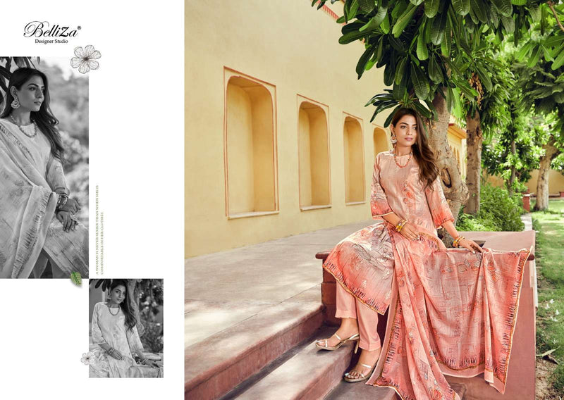 Belliza Present Orchid Adorable Digital Print With Work Cotton Ladies Suits Supplier