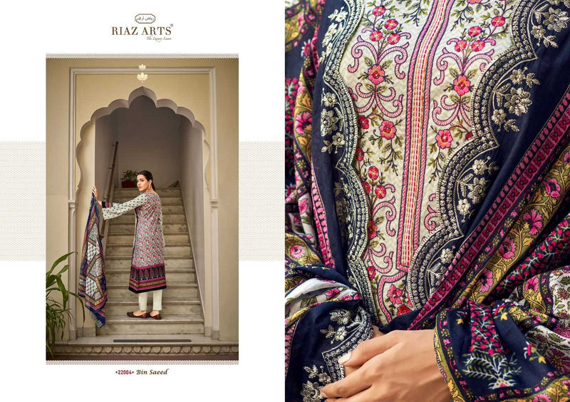 Riaz Arts Bin Saeed Vol 2 Pure Cotton Digital Prints Stylish Salwar Kameez