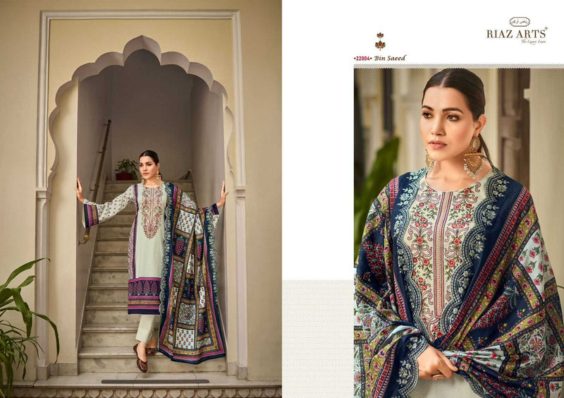 Riaz Arts Bin Saeed Vol 2 Pure Cotton Digital Prints Stylish Salwar Kameez