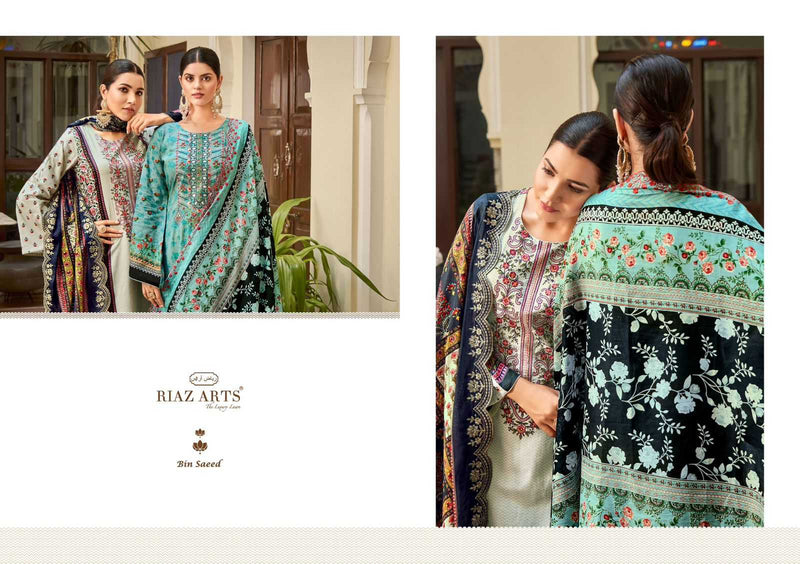 Riaz Arts Bin Saeed Vol 2 Pure Cotton Digital Prints Stylish Salwar Kameez