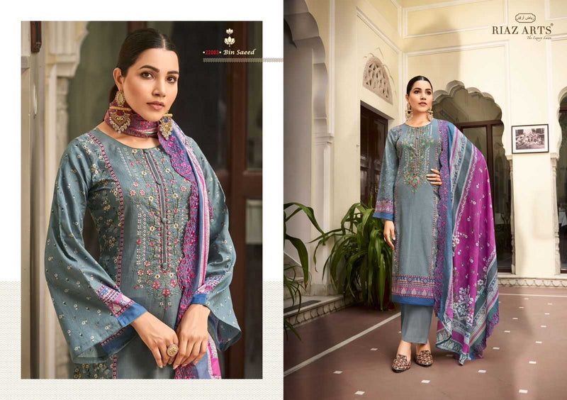 Riaz Arts Bin Saeed Vol 2 Pure Cotton Digital Prints Stylish Salwar Kameez