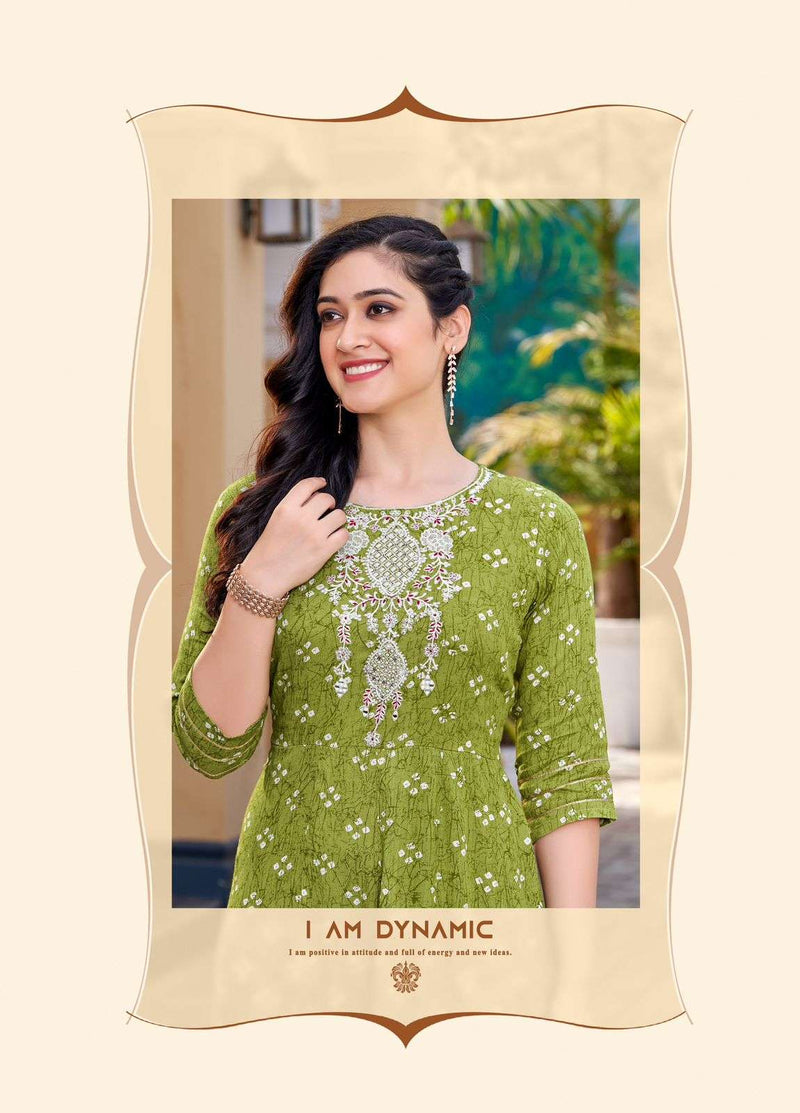 Mittoo Bindi Vol 2 Rayon Print Casual Wear Long Kurti
