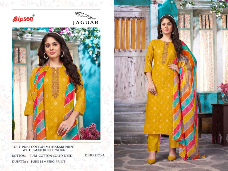 Bipson Jaguar 2177-2178 Meenakari Print Adorable Salwar Kameez
