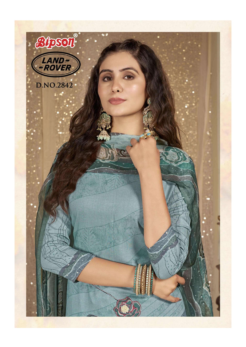 Bipson Land Rover 2842 Viscose Simmer Print Ethnic Handwork Fancy Salwar Kameez