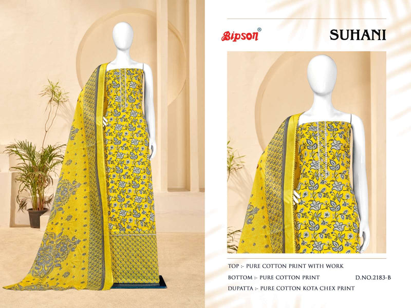 Bipson Suhani 2183 Adorable Print With Work Salwar Kameez